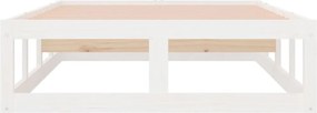 vidaXL Πλαίσιο Κρεβατιού Λευκό 75x190 εκ. Μασίφ Ξύλο Small Single