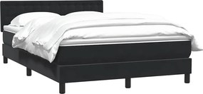 vidaXL Κρεβάτι Boxspring με Στρώμα Μαύρο 160x210 εκ. Βελούδινο