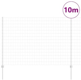 vidaXL Φράχτης με Στήλες. Ασημί 1.5 x 10 m Ατσάλι