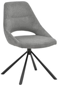 Chair Luciano fabric grey-black metal leg 52x58x86cm 52x58x86 εκ.