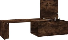 vidaXL Τραπεζάκι Σαλονιού Καπνιστή Δρυς 150x50x35 εκ. Επεξεργ. Ξύλο