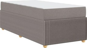 vidaXL Σκελετός Κρεβατιού Taupe 90 x 200 cm ύφασμα