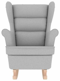 vidaXL Κουνιστή καρέκλα Cloud Grey 74x90x102 cm Ύφασμα