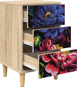 vidaXL Κομοδίνο KIEL 2 τμχ. Sonoma Δρυς 36 x 33 x 60 εκ