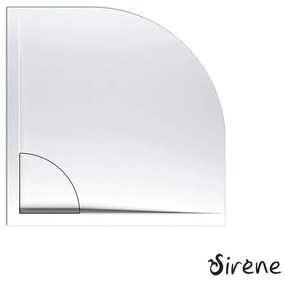 SIRENE FLOW FQ8080-300 Ημικυκλική Ακρυλική Ντουζιέρα White 80x80x5εκ