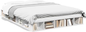 vidaXL Πλαίσιο Κρεβατιού Λευκό 160x200 εκ. Επεξεργασμένο Ξύλο