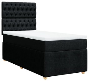 ΚΡΕΒΑΤΙ BOXSPRING ΜΕ ΣΤΡΩΜΑ ΜΑΥΡΟ 90X190 ΕΚ.ΥΦΑΣΜΑΤΙΝΟ 3291920