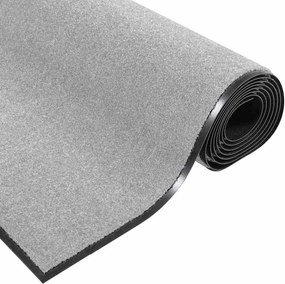 vidaXL Χαλάκι Εξώπορτας Γκρι και Μαύρο 90 x 150 cm 100% Πολυαμίδιο