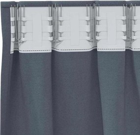 vidaXL Κουρτίνες Μαύρης Ύφανσης με Δαχτυλίδια 2 pcs Ανθρακί