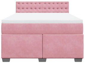 ΚΡΕΒΑΤΙ BOXSPRING ΜΕ ΣΤΡΩΜΑ ΡΟΖ 140X190 ΕΚ. ΒΕΛΟΥΔΙΝΟ 3288623