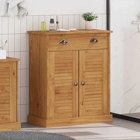 vidaXL Ντουλάπι Μπάνιου καφέ μελί 68 x 34 x 80 εκ Μασίφ ξύλο πεύκου