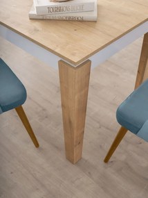 Τραπέζι Τραπεζαρίας Δρυς / Λευκό ASOS 140x80x75