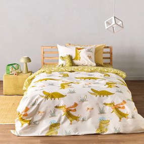 Σεντόνια Παιδικά Cocordilo (Σετ 3τμχ) Multi Kentia Ημίδιπλο 190x270cm 100% Βαμβάκι