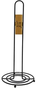 Βάση Χαρτιού Κουζίνας 841882 13x13x32cm Black Ankor Μέταλλο,Ξύλο
