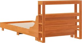 vidaXL Σκελετός Κρεβ. Χωρίς Στρώμα Καφέ Κεριού 90x190 εκ Μασίφ Πεύκο