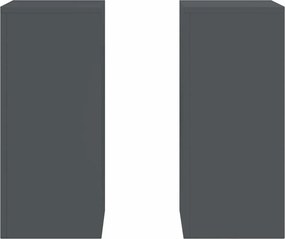 vidaXL Βάση φυτών 2 pcs Ανθρακί 24 x 24 x 55 εκ. Ατσάλι