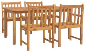vidaXL Σετ Τραπεζαρίας Κήπου 5 Τεμαχίων από Μασίφ Ξύλο Ακακίας