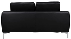Καναπές Διθέσιος KΕΝΖΙΕ με PU Μαύρο 142x81x81 εκ. 142x81x81 εκ.