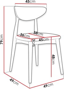 Καρέκλα S80-Mauro - 49.00Χ49.00Χ78.00cm