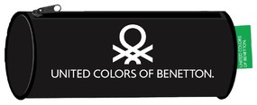 Κασετίνα Βαρελάκι Μαύρη 20x6εκ. Benetton 50-2967