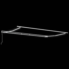 vidaXL Τέντα Πτυσσόμενη Αυτόματη με LED Ανθρακί / Λευκή 500x300 εκ.