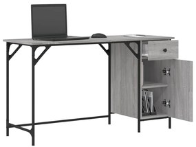 vidaXL Γραφείο Υπολογιστή Γκρι Sonoma 131x48x75 εκ. Επεξεργασμένο Ξύλο