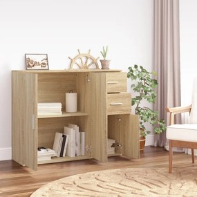 vidaXL Μπουφές Sonoma Δρυς 91 x 29,5 x 75 εκ. από Τεχνητό Ξύλο