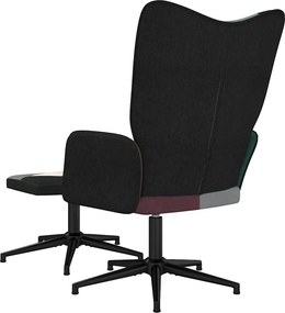 vidaXL Πολυθρόνα Relax Σχέδιο Patchwork Υφασμάτινη με Σκαμπό