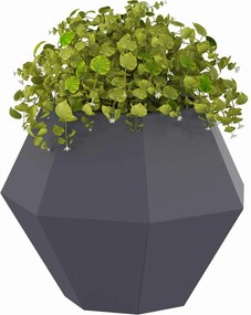 vidaXL Γλάστρα Ανθρακί 50 x 50 x 40 cm Ατσάλι