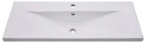 vidaXL Νιπτήρας Ένθετος Λευκός 101 x 39,5 x 18,5 εκ. Κεραμικός