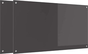 vidaXL Πίσω Πάνελ Κουζίνας 2 pcs Σκούρο Γκρι 110 x 60 cm