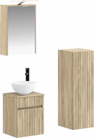 vidaXL Σετ Επίπλων Μπάνιου 4 pcs Sonoma Δρυς