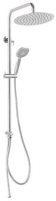 Στήλη Ντους Mε Tηλέφωνο Wizard Pro NP47 85-127cm/30cm Inox Ferro Steel,Abs