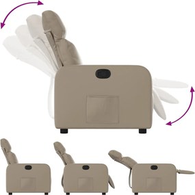 vidaXL Πολυθρόνα Ανακλινόμενη Καπουτσίνο από Συνθετικό Δέρμα