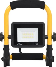 vidaXL Προβολέας LED με Λαβή Ψυχρό Λευκό 20 W