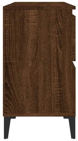 vidaXL Ντουλάπι Νιπτήρα Καφέ Δρυς 80 x 33 x 60 εκ. Επεξεργασμένο Ξύλο