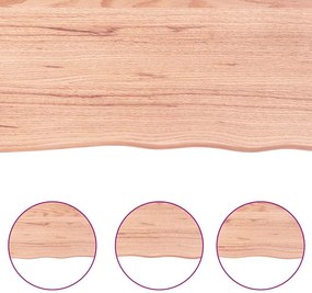 vidaXL Επιφ Τραπεζιού Αν Καφέ 140x60x(2-6)εκ. Επεξ. Μασίφ Ξύλο Δρυός
