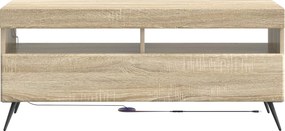 vidaXL Ντουλάπα LED Τηλεόρασης Sonoma Δρυς Επεξεργασμένο Ξύλο