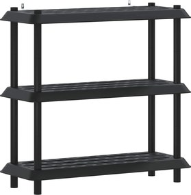 vidaXL Μονάδα Ραφιού 3 επίπεδα 100 x 40 x 96 εκ. PP Ανθρακί