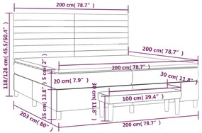 ΚΡΕΒΑΤΙ BOXSPRING ΜΕ ΣΤΡΩΜΑ ΣΚΟΥΡΟ ΜΠΛΕ 200X200 ΕΚ. ΒΕΛΟΥΔΙΝΟ 3137927