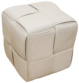 LINE ΣΚΑΜΠΟ CREAM ΥΦΑΣΜΑ 40X40X40εκ. ZITA PLUS 40X40X40εκ.