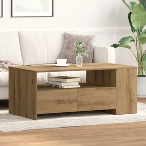 Τραπέζι του καφέ - Δρυς Artisan - 102x55x43.5 εκ - Κατασκευασμένο από Επεξεργασμένο Ξύλο
