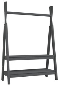 vidaXL Κρεμάστρα Ρούχων Γκρι 100x45,5x150 εκ. από Μασίφ Ξύλο Πεύκου