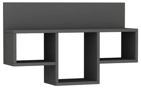 Ραφιέρα τοίχου "DOMINIK" σε χρώμα ανθρακί 80x20x49