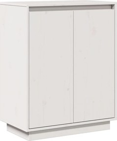 vidaXL Ντουλάπι Λευκό 60 x 34 x 75 εκ. από Μασίφ Ξύλο Πεύκου