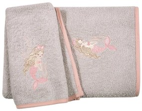 Πετσέτες Βρεφικές 8853 (Σετ 2τμχ) Grey-Pink Greenwich Polo Club Σετ Πετσέτες 70x130cm 100% Βαμβάκι