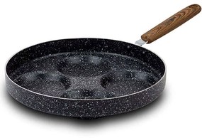 Τηγάνι Pancake Αντικολλητικό Nature 10-144-113 26cm Black-Brown Nava 26cm Aluminium