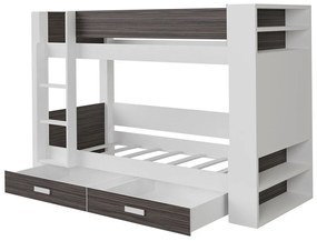 Κουκέτα Henderson 142, Δύο ορόφων, Μπλε, 90x200, Ξύλο, Πλαστικοποιημένη μοριοσανίδα, Τάβλες για Κρεβάτι, 104x230x160cm, 89 kg, Ξύλο: Πεύκο