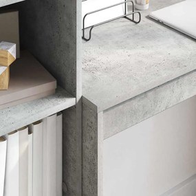 vidaXL Γραφείο Γκρι σκυροδέματος 90 x 40 x 76 εκ. Επεξεργασμένο ξύλο