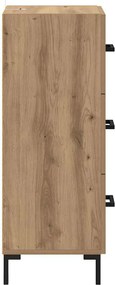 vidaXL Πλαϊνό γραφείο με συρτάρι Artisan Oak 34,5 x 34 x 90 εκ.